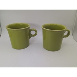 Fiesta Ware Coffee Mug Lime Green Light Set 0f 2 Ring Tom & Jerry Ring Handle